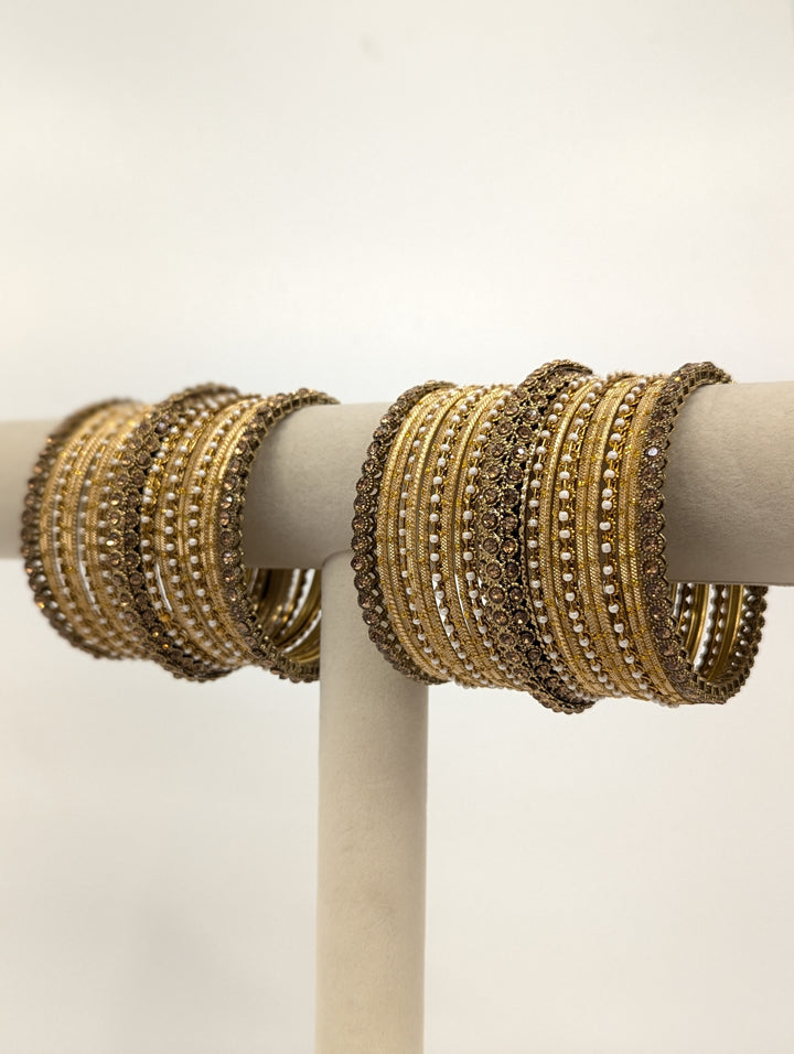 Anvika Stones Bangles  - 2 HAND SET