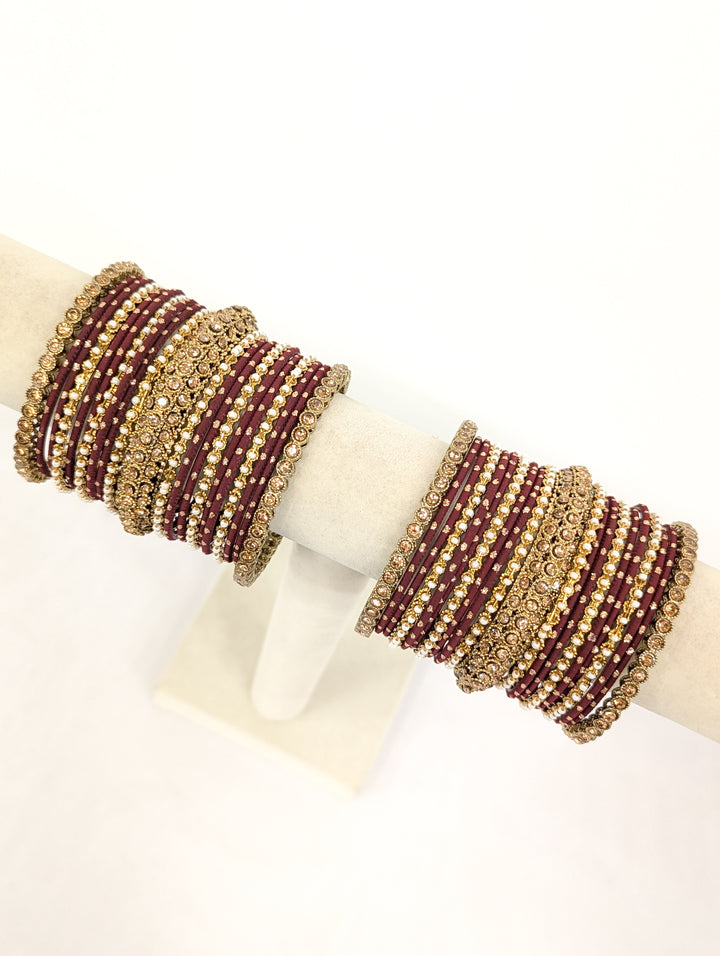 Aaradhya Stones Bangles  - 2 HAND SET