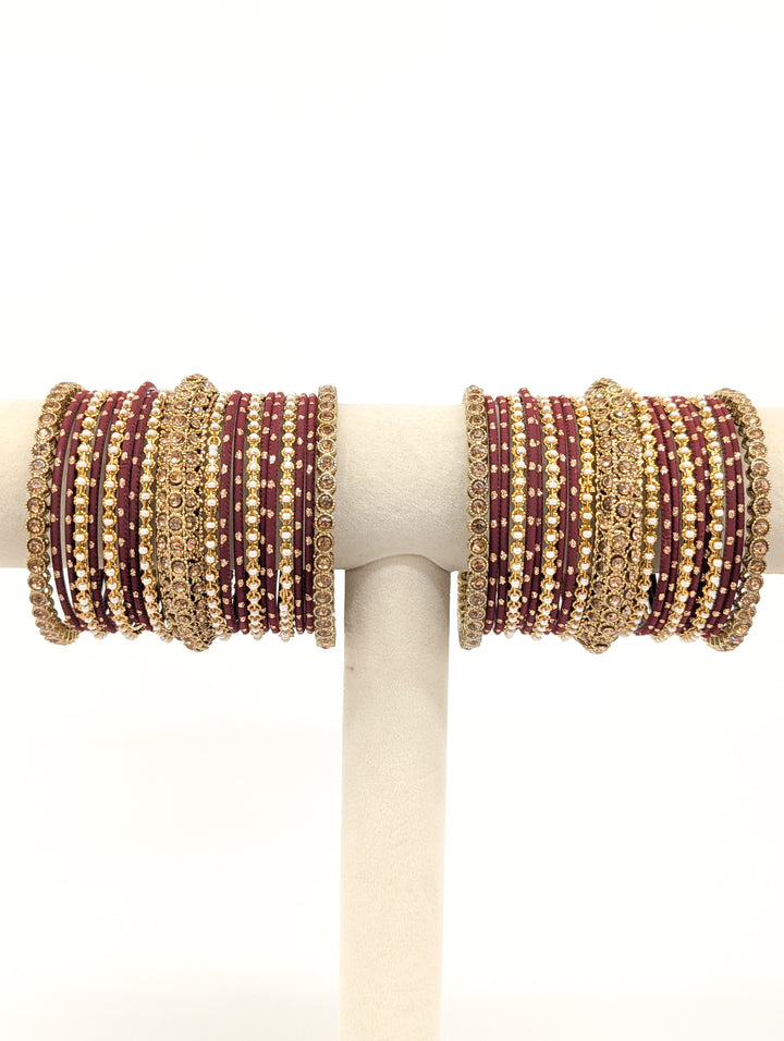 Aaradhya Stones Bangles  - 2 HAND SET