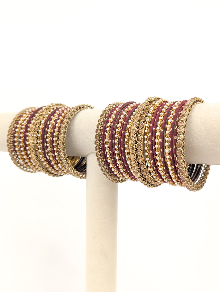 Aaradhya Stones Bangles  - 2 HAND SET