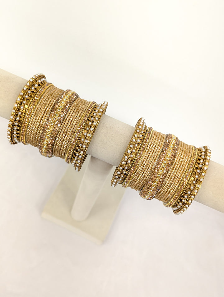 Elina Stones Bangles  - 2 HAND SET