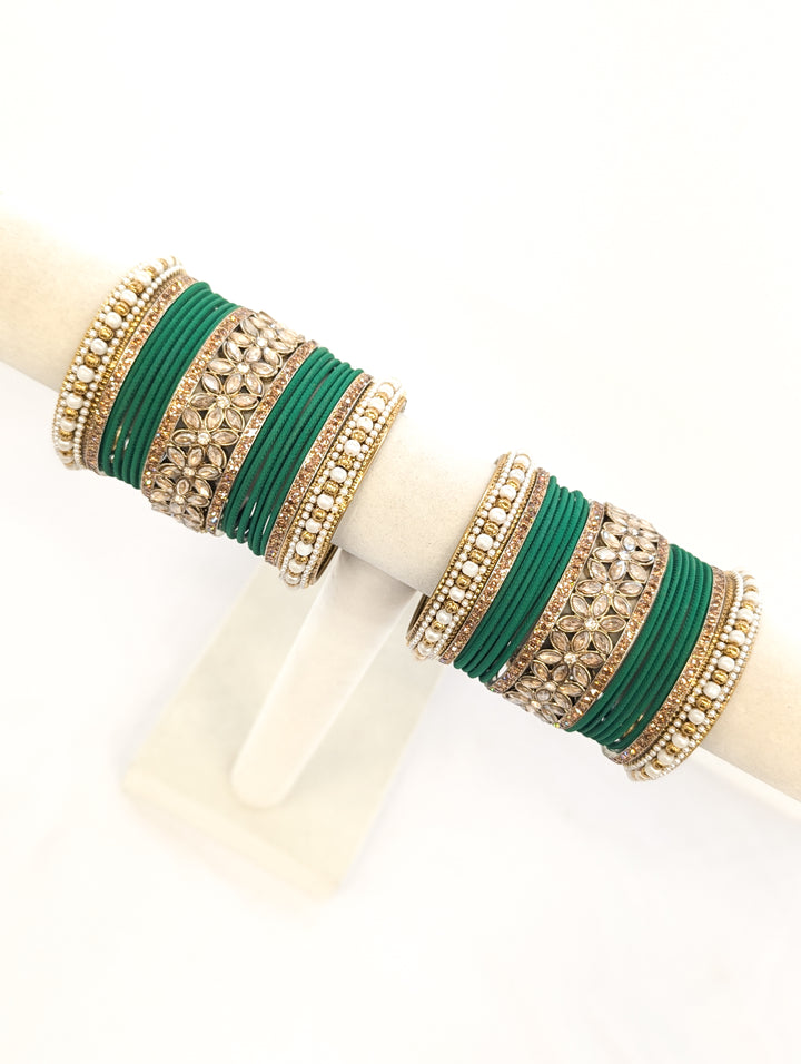 Naina Stones Bangles  - 2 HAND SET