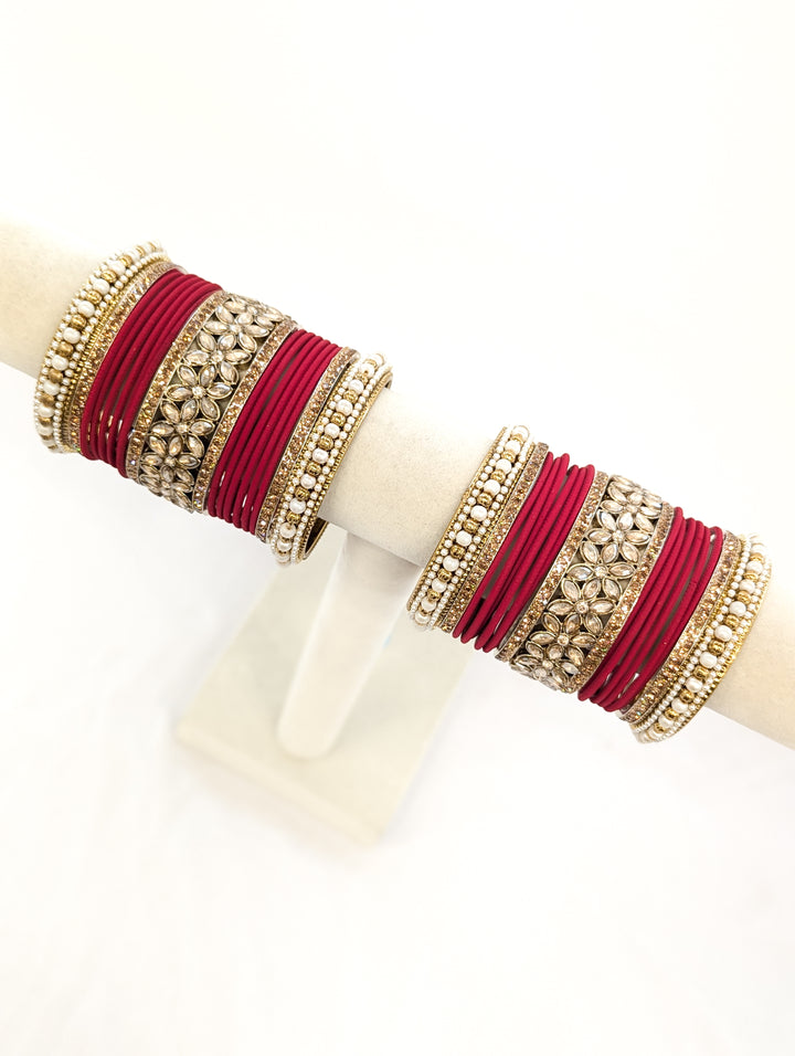 Naina Stones Bangles  - 2 HAND SET