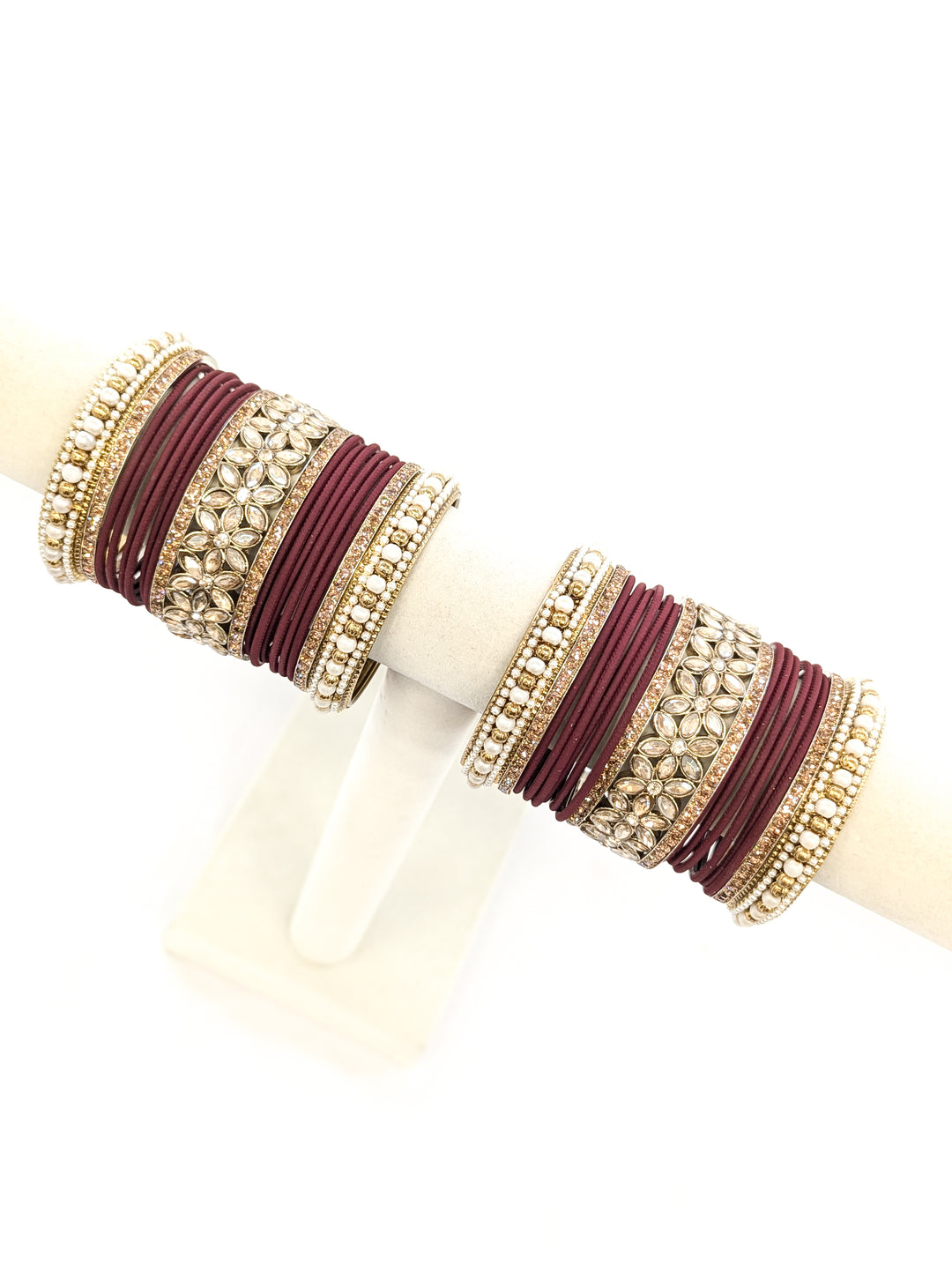 Naina Stones Bangles  - 2 HAND SET