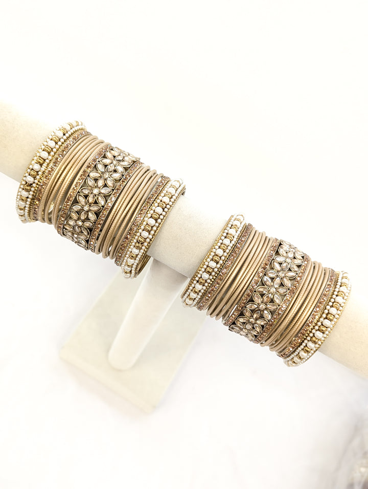 Naina Stones Bangles  - 2 HAND SET