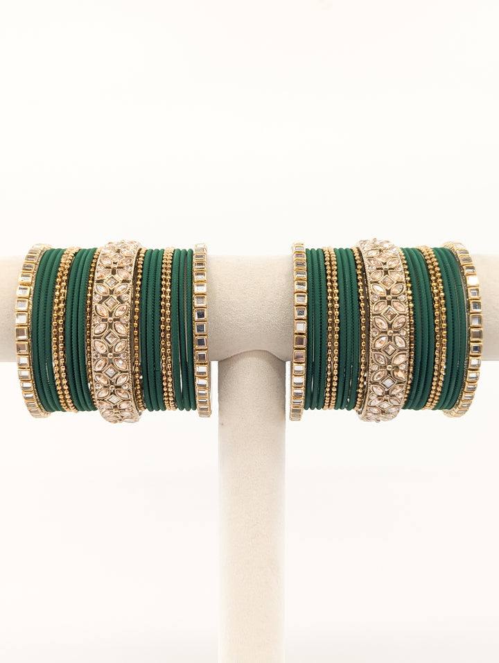 Deepika Stones Bangles  - 2 HAND SET