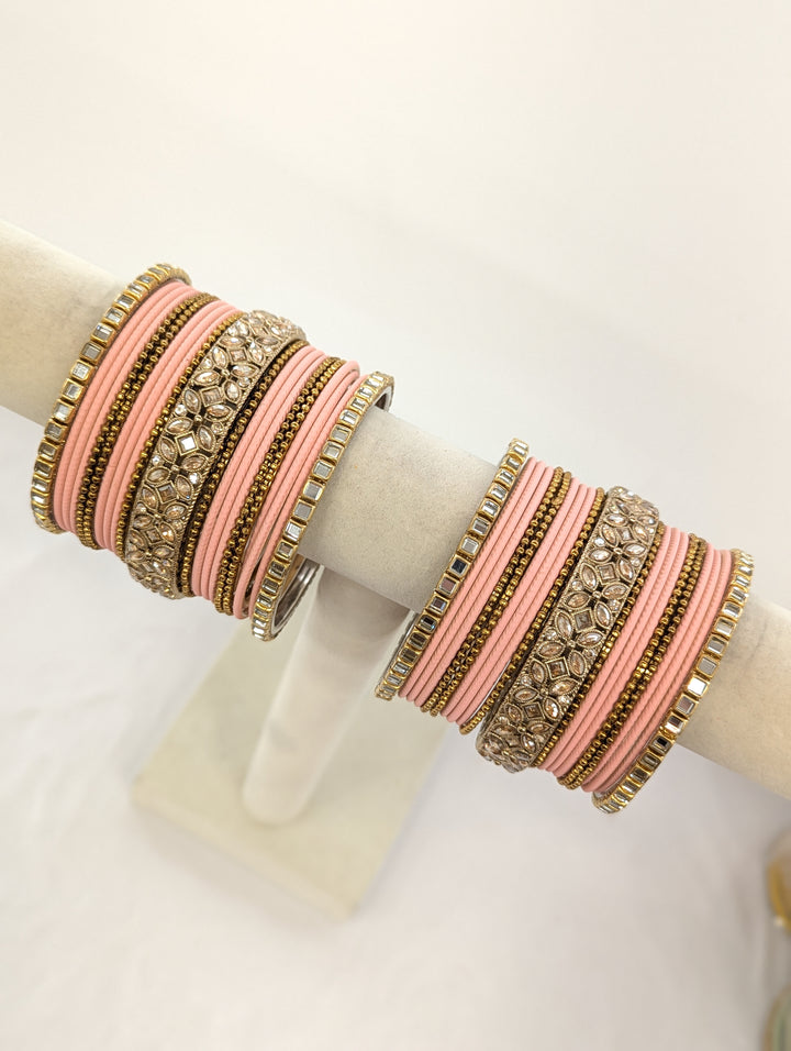 Gauri  Stones Bangles  - 2 HAND SET