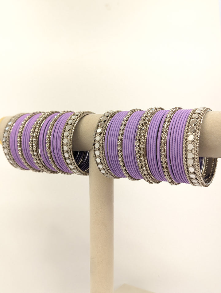 Vanya Stones and Mirror Bangles  - 2 HAND SET