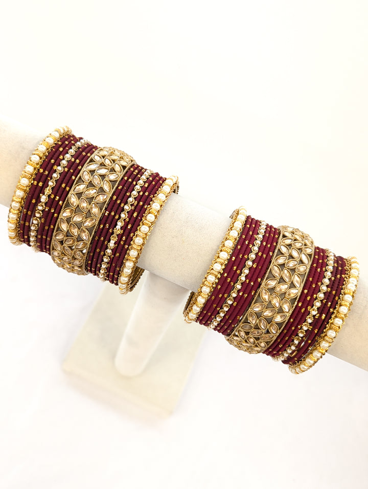 Kavya Stones Bangles  - 2 HAND SET