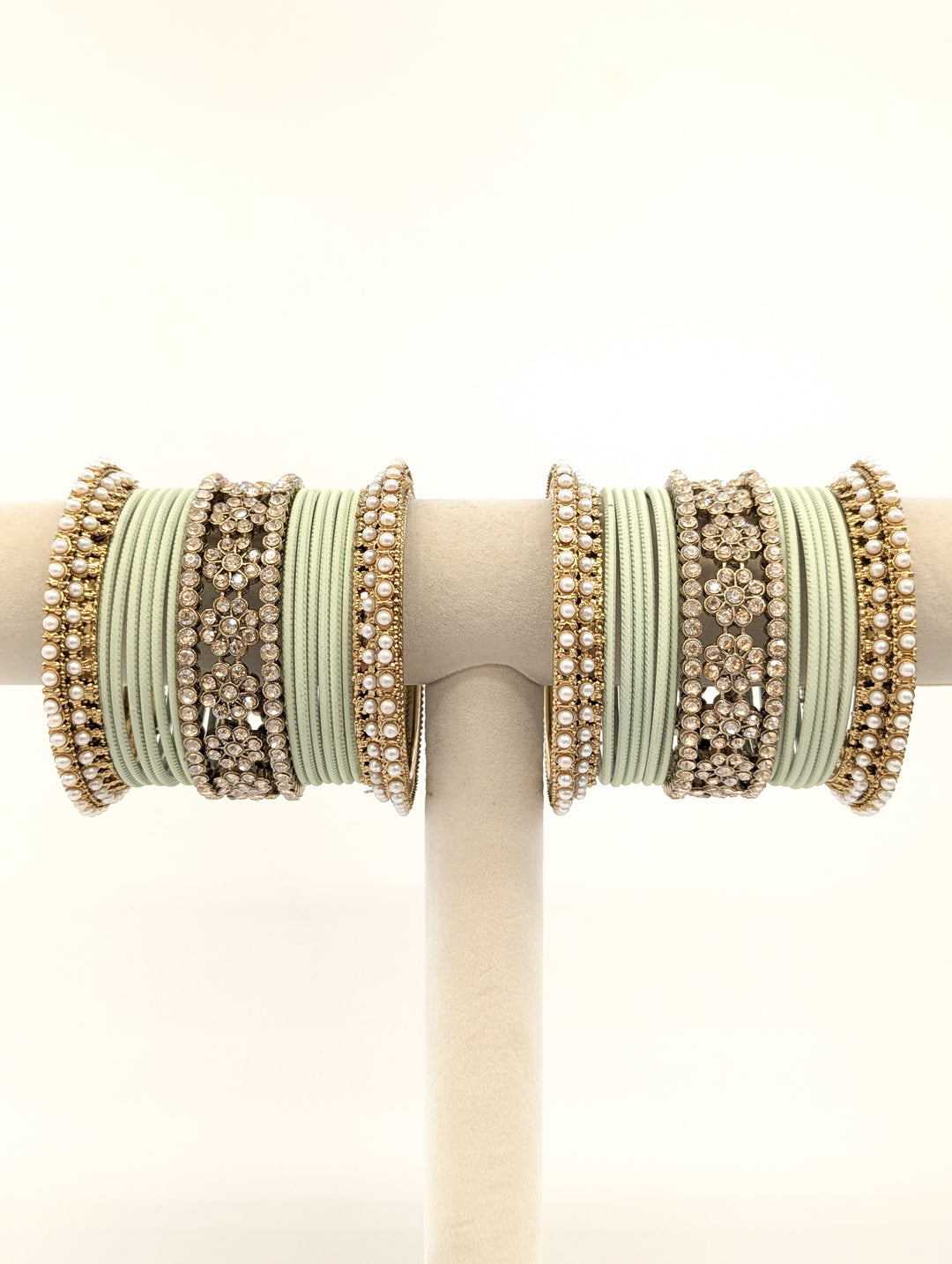 Nishita Stones Bangles  - 2 HAND SET