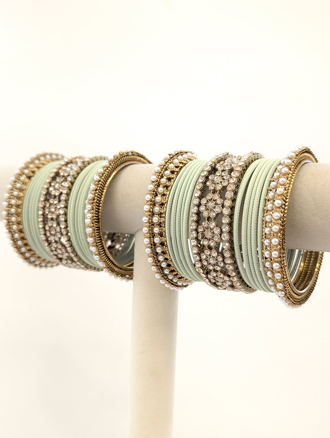 Nishita Stones Bangles  - 2 HAND SET