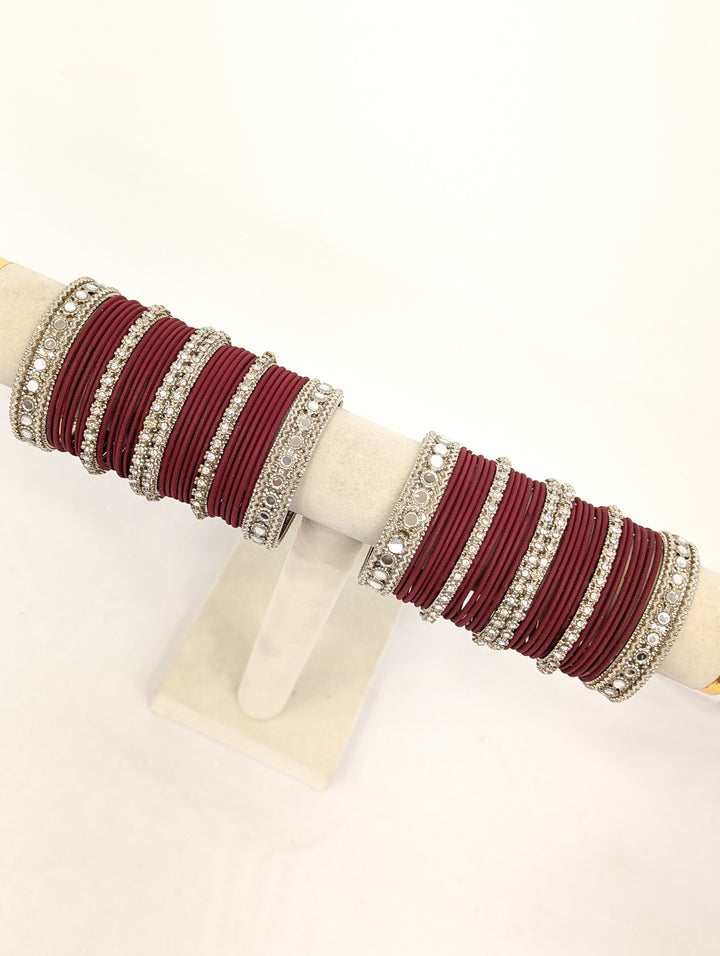 Sohana Stones and Mirror Bangles  - 2 HAND SET