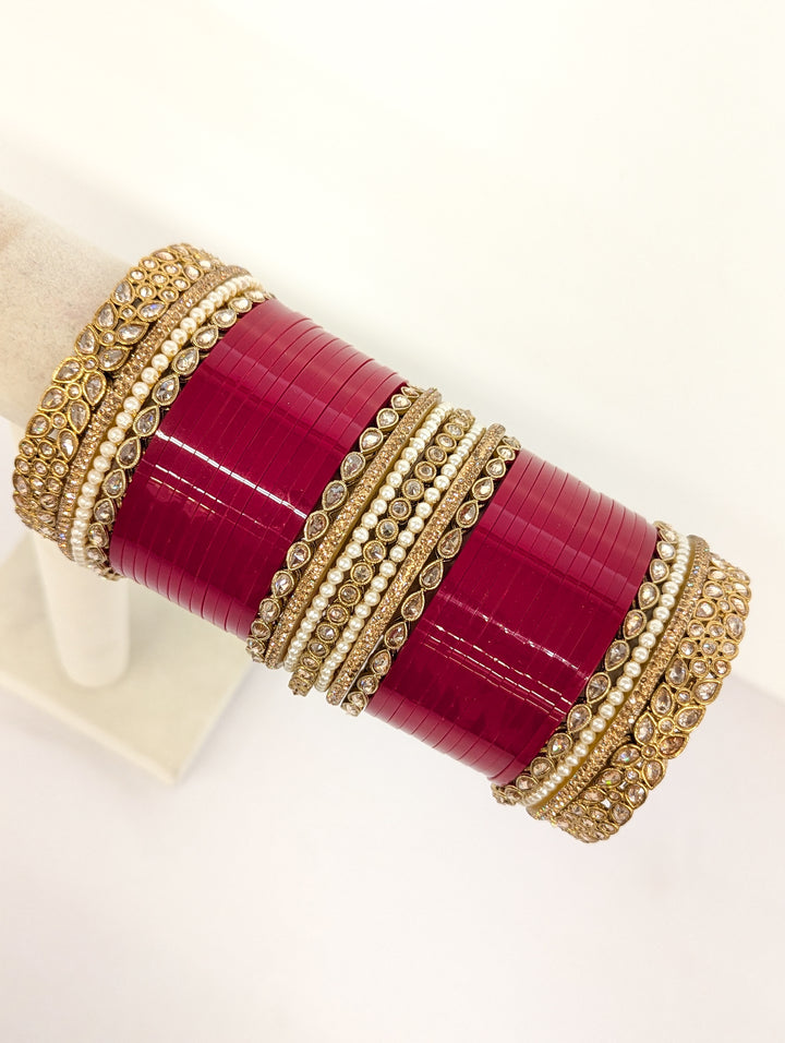 Jivika Stones Bangles  - 2 HAND SET