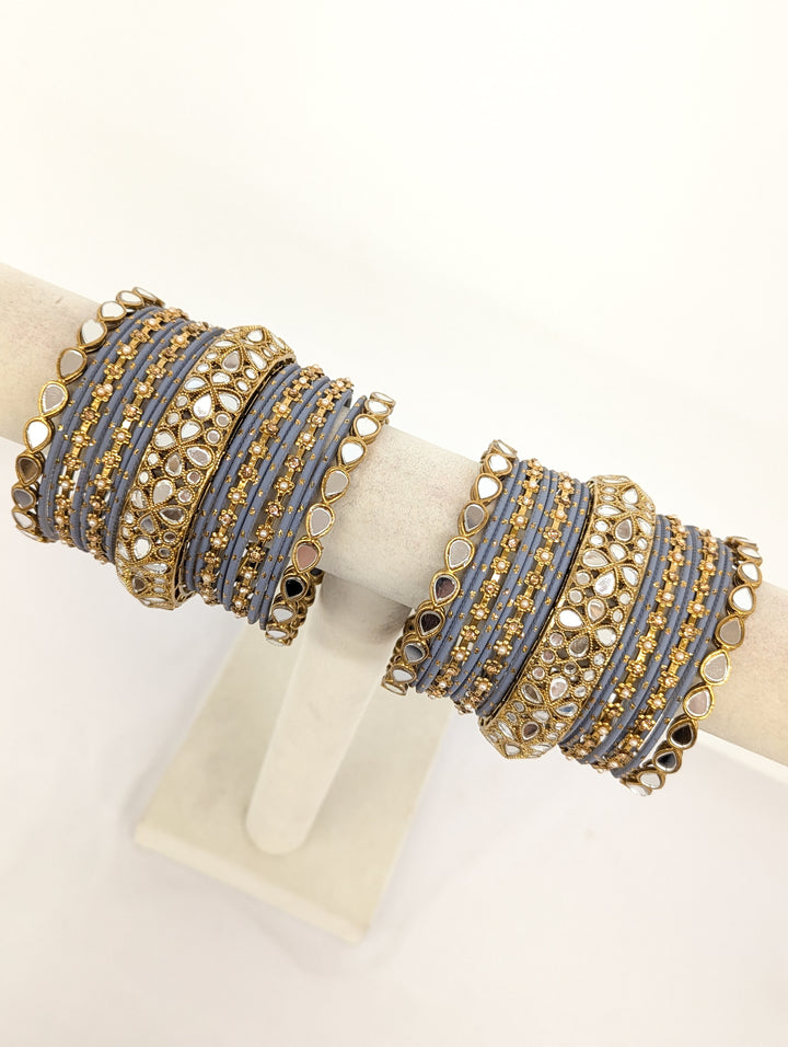 Aarohi Mirror Bangles - 2 HAND SET