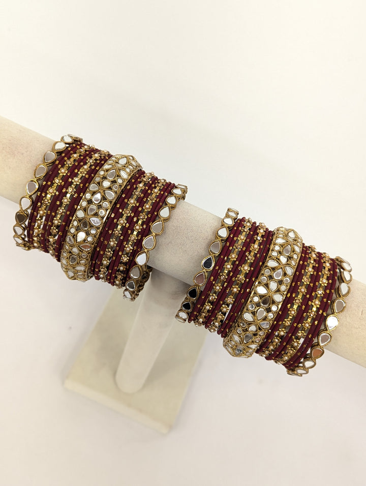 Monisha Mirror Bangles - 2 HAND SET