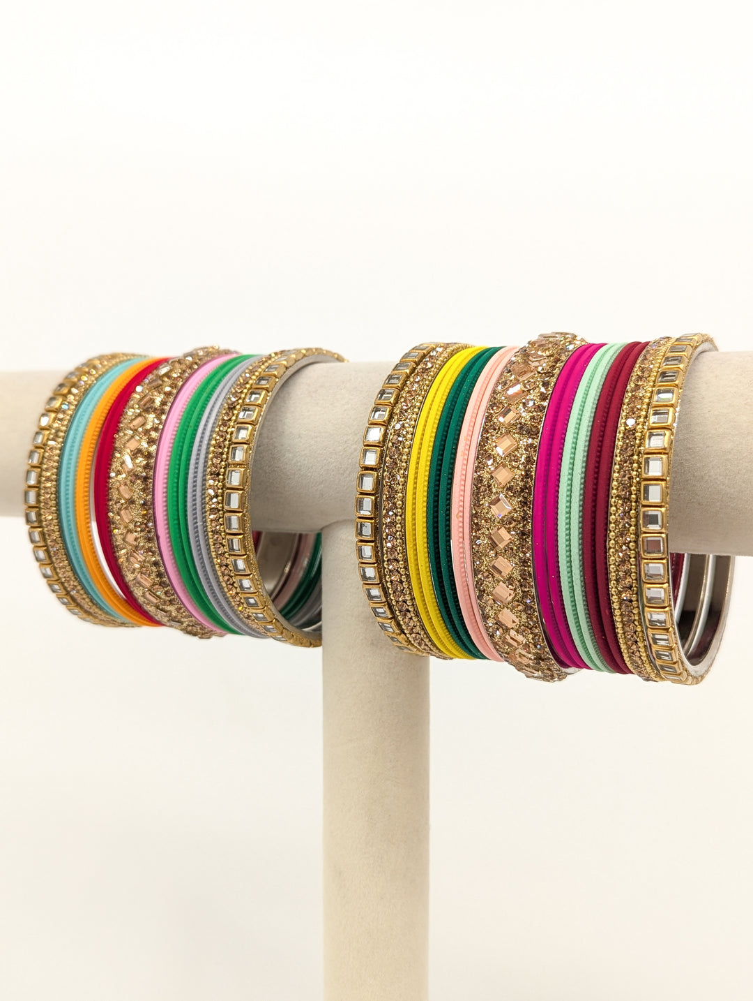 Kajal Stones Bangles  - 2 HAND SET