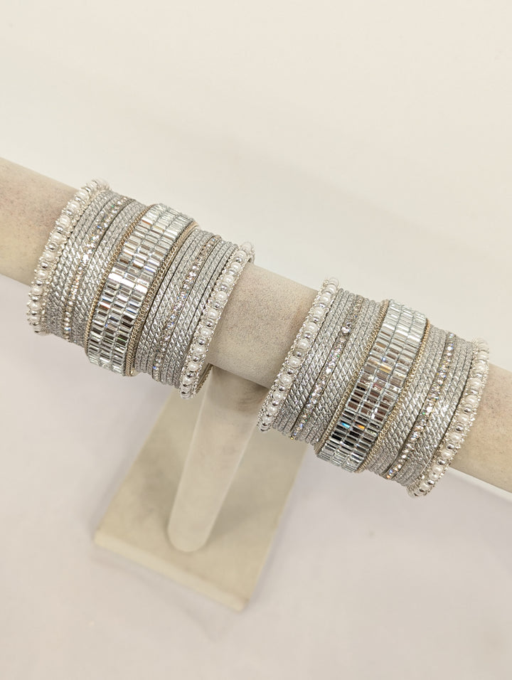 Kiran Stones Bangles  - 2 HAND SET