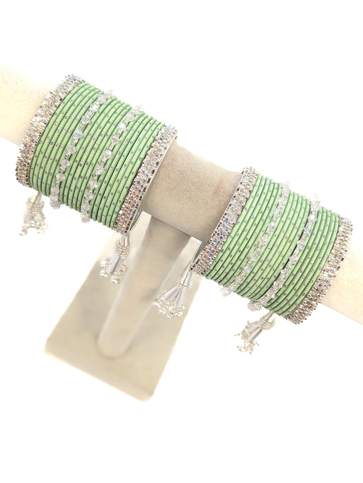 Avni Stone Jumka Bangles - 2 Hand Set