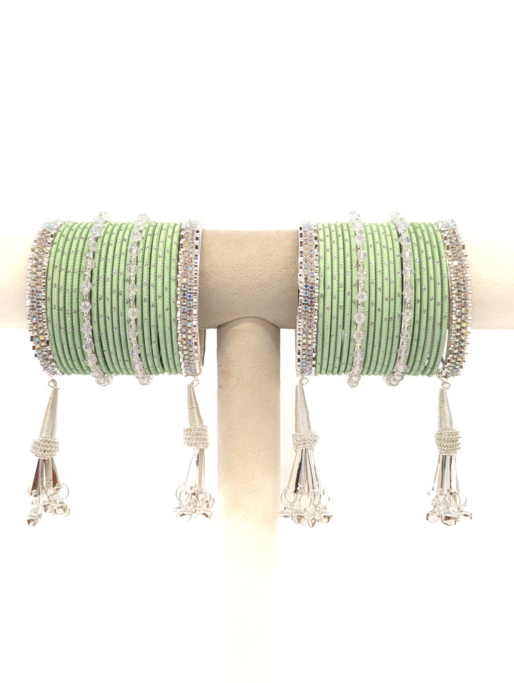 Avni Stone Jumka Bangles - 2 Hand Set