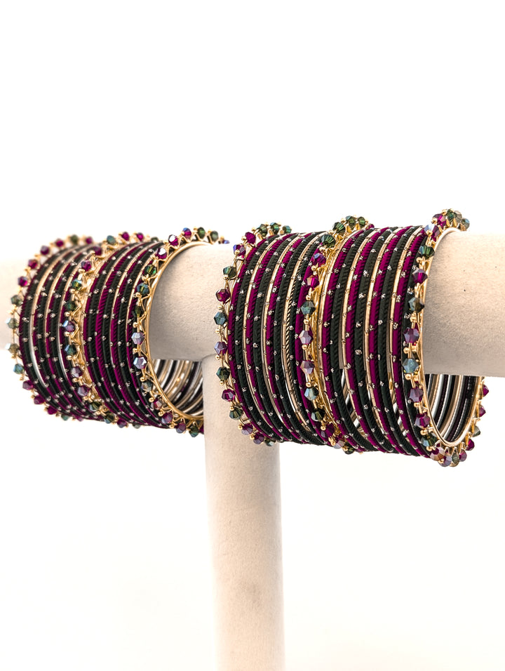 Lavanya Stone Jumka Bangles - 2 Hand Set