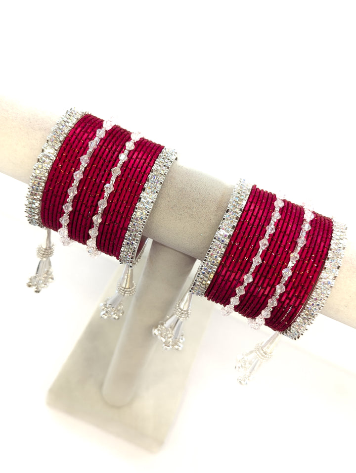 Navya Stone Jumka Bangles - 2 Hand Set