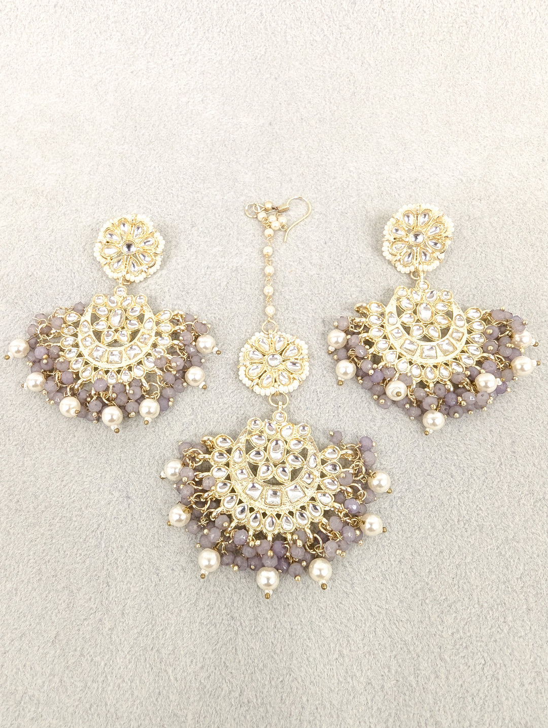 Sana Kundan Earring And Tikka