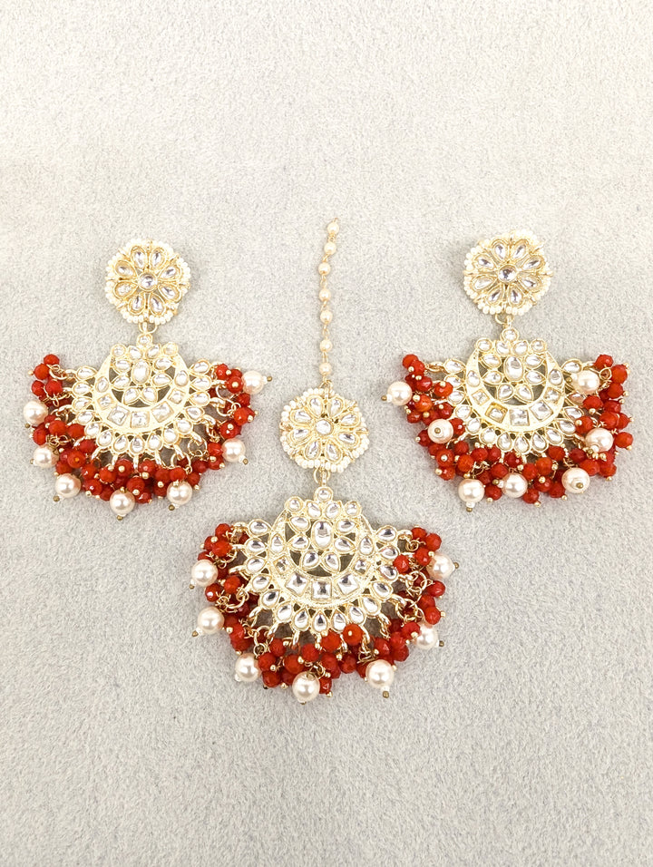 Sana Kundan Earring And Tikka