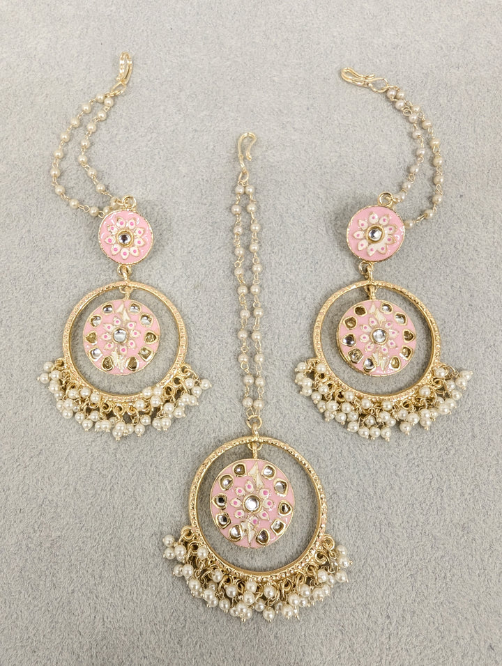 Sneha Meanakari Earrings and Tikka