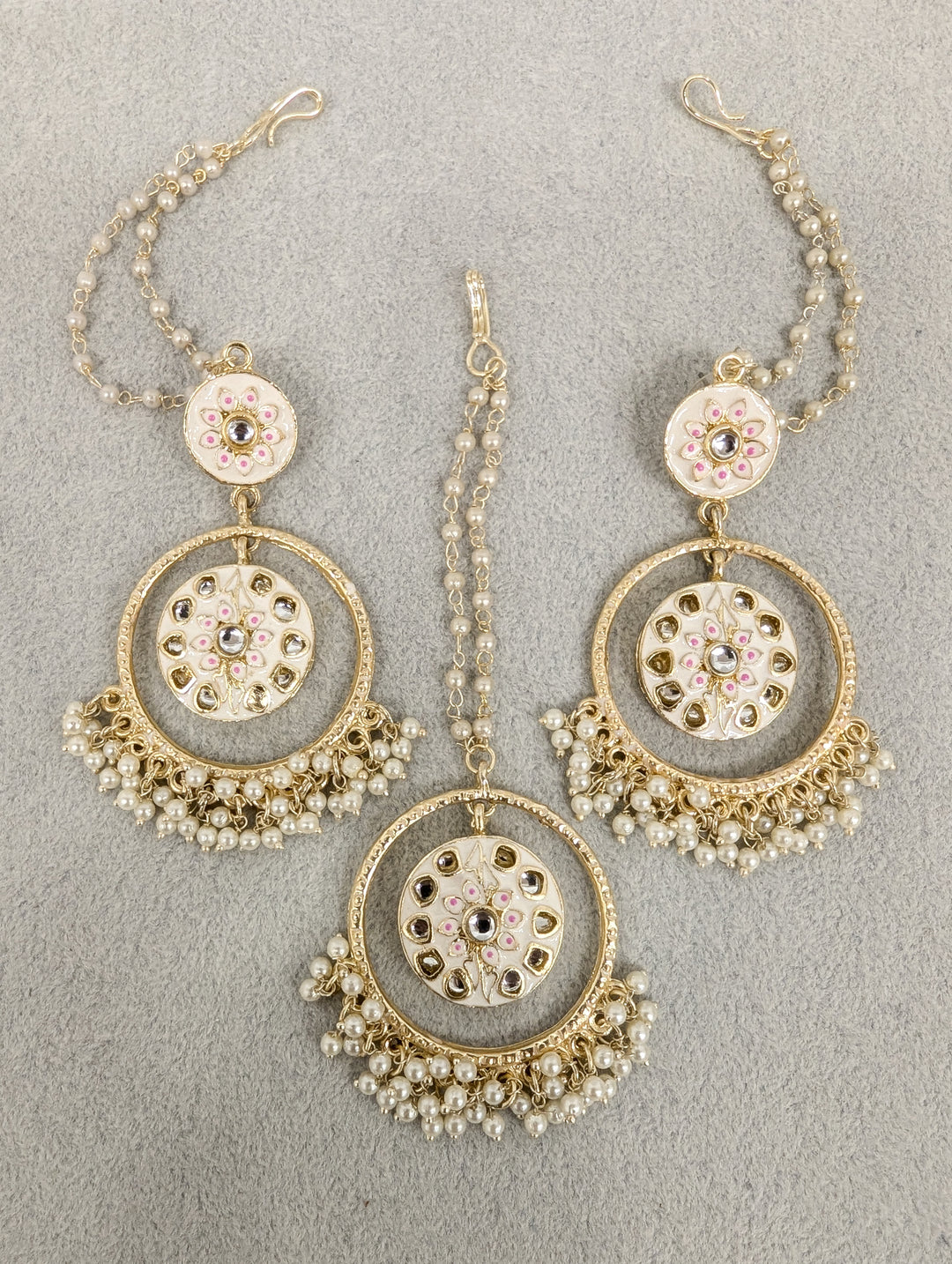 Sneha Meanakari Earrings and Tikka