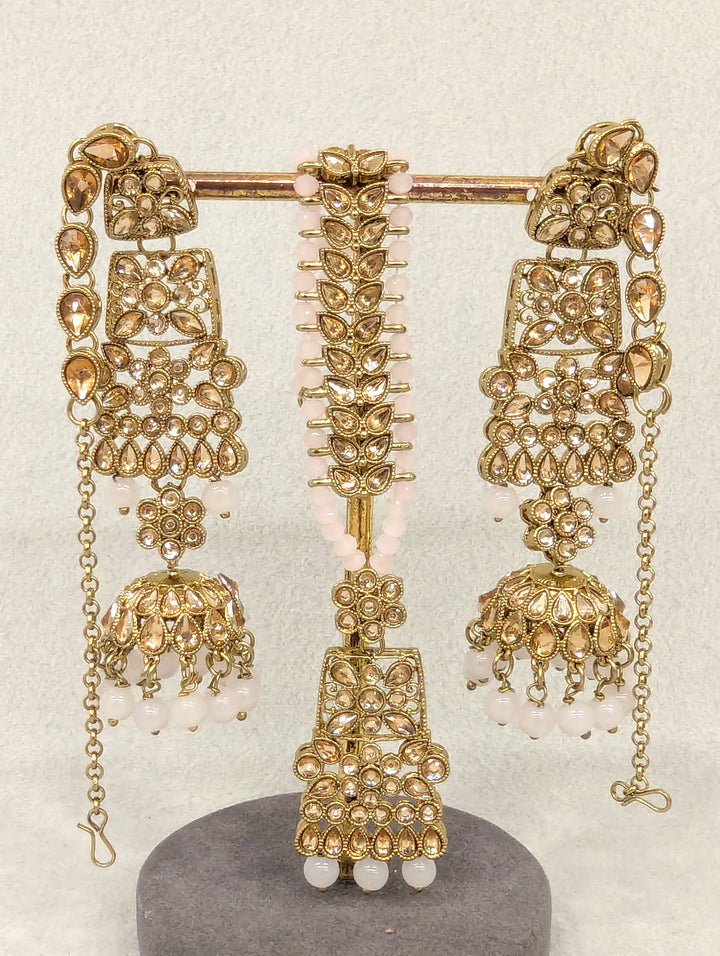 Sanjana Stone Earrings and Tikka