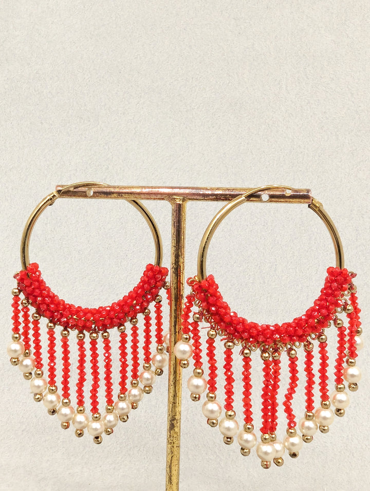 Meghna Hoops Beads Earrings