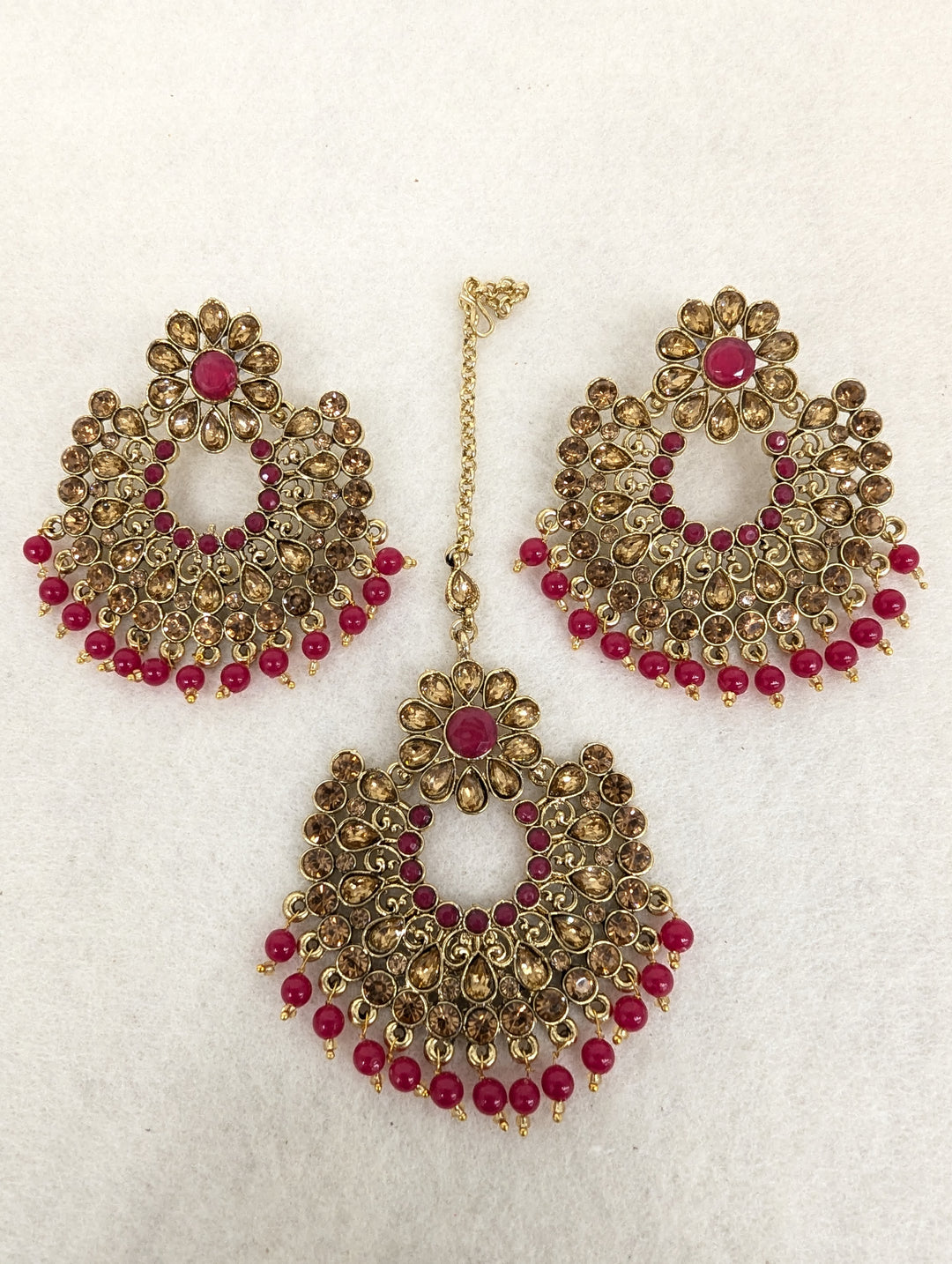 Prerna Stone Earring With Tikka