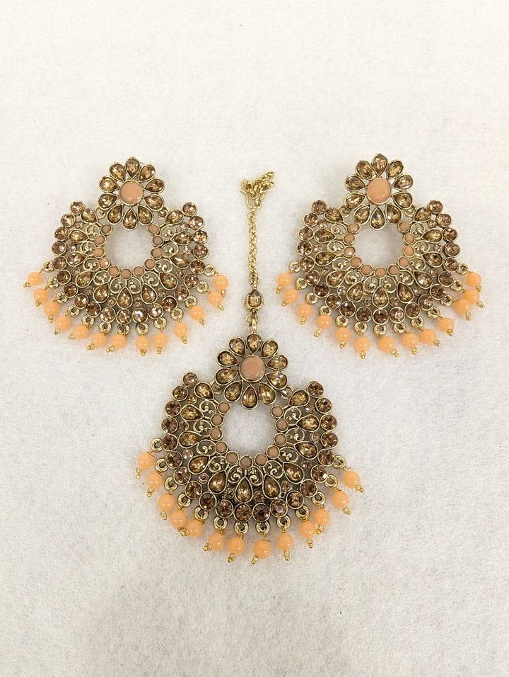 Prerna Stone Earring With Tikka