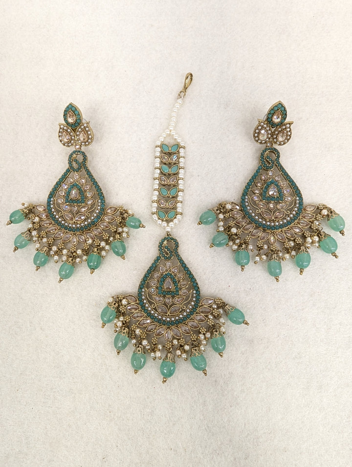 Rakhi Polki Earing With Tikka