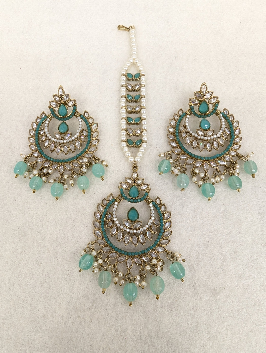 Kiran Polki Earing With Tikka