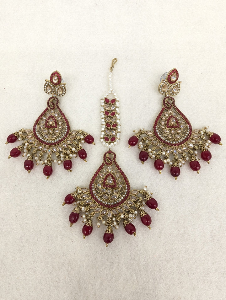 Rakhi Polki Earing With Tikka