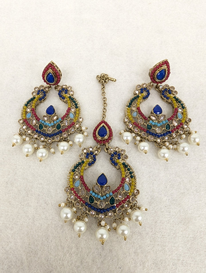 Kiara Polki Earring With Tikka