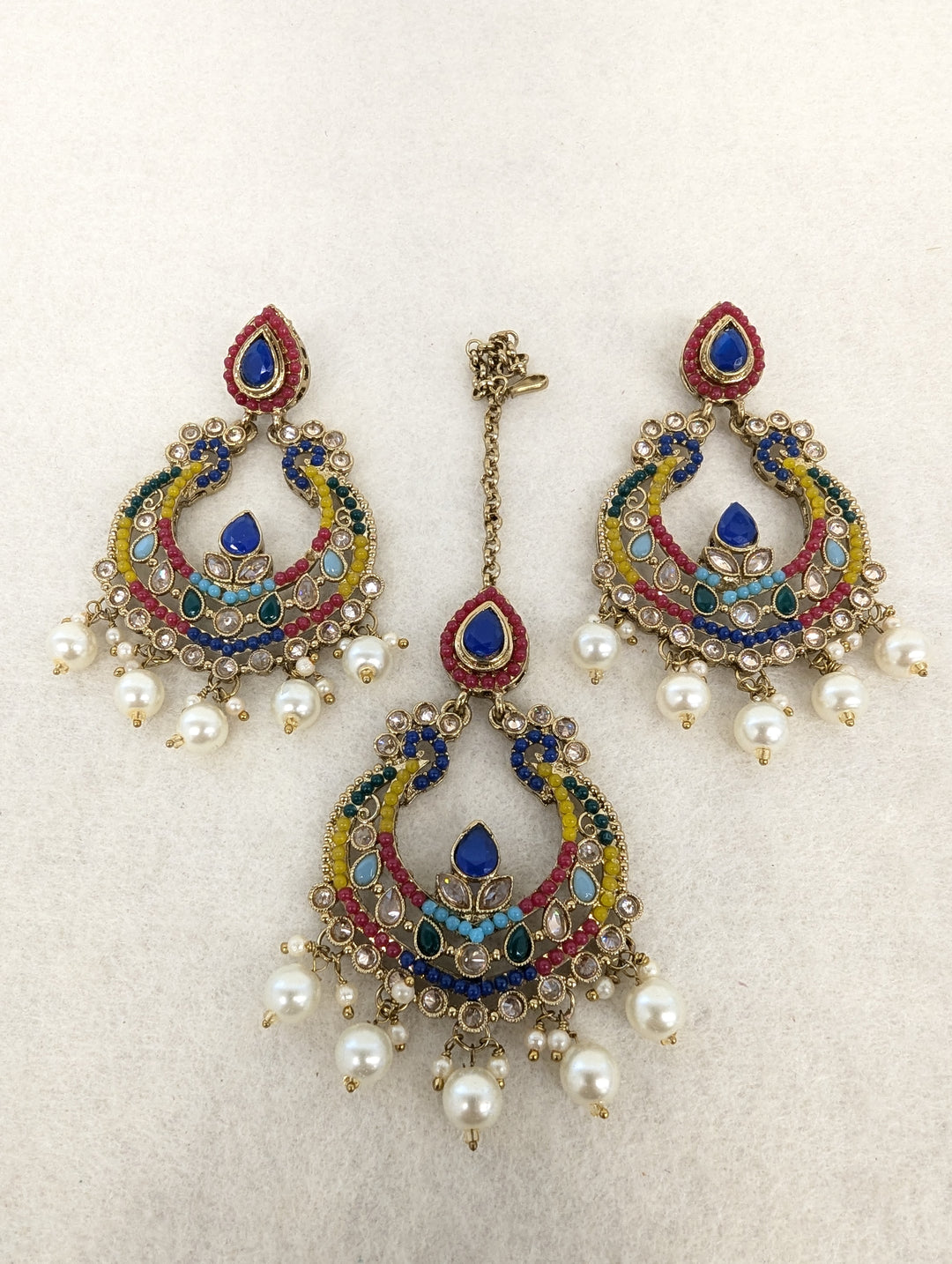 Myra Polki Earing With Tikka