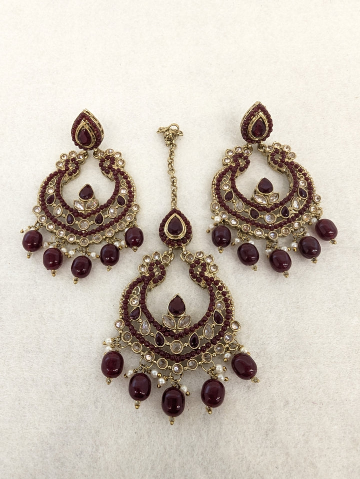 Myra Polki Earing With Tikka