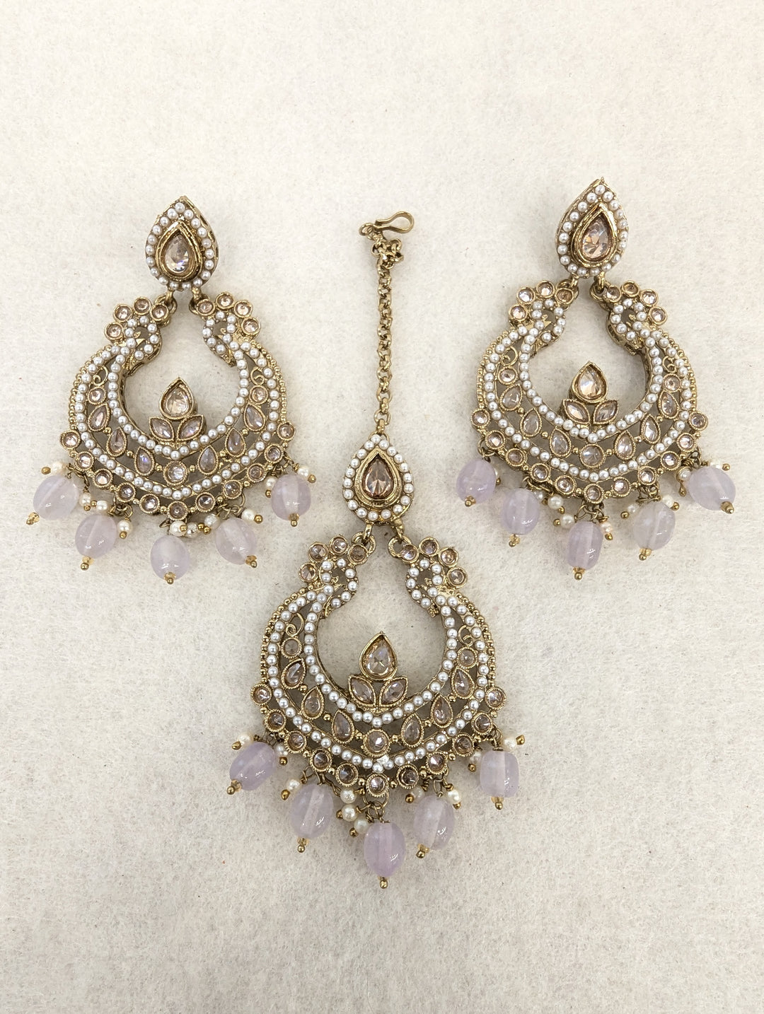 Myra Polki Earing With Tikka