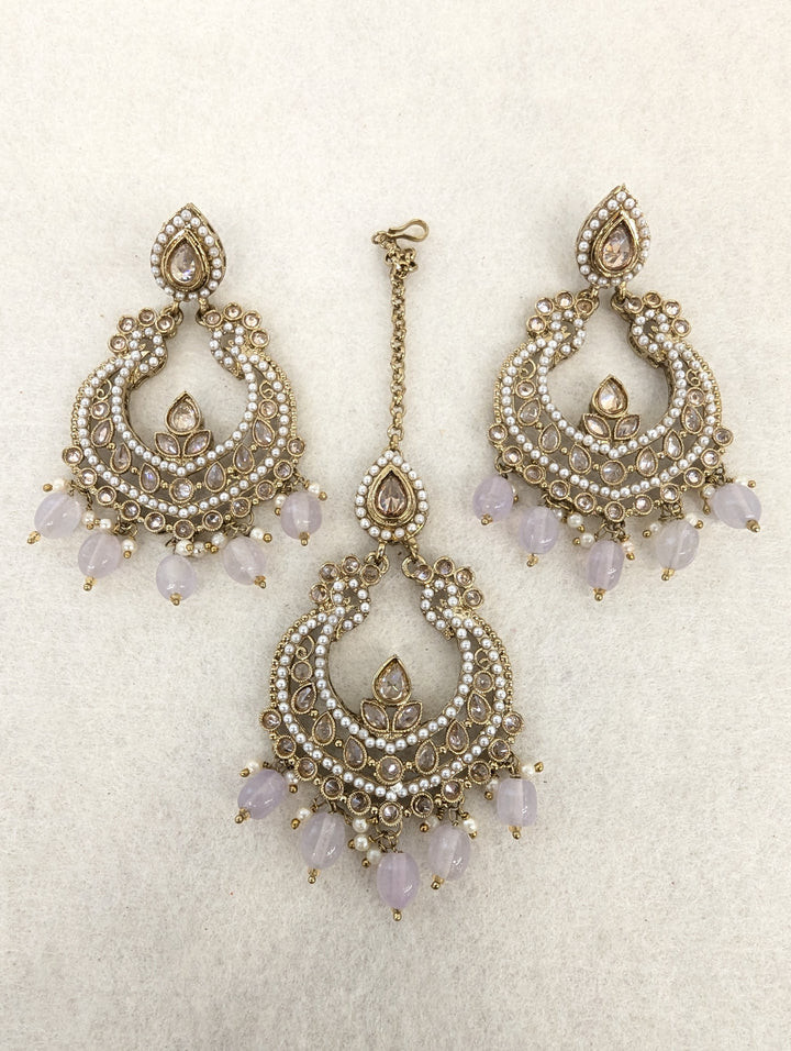 Myra Polki Earing With Tikka