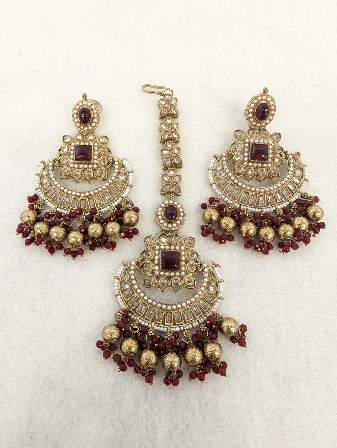 Guneet Polki Earring With Tikka