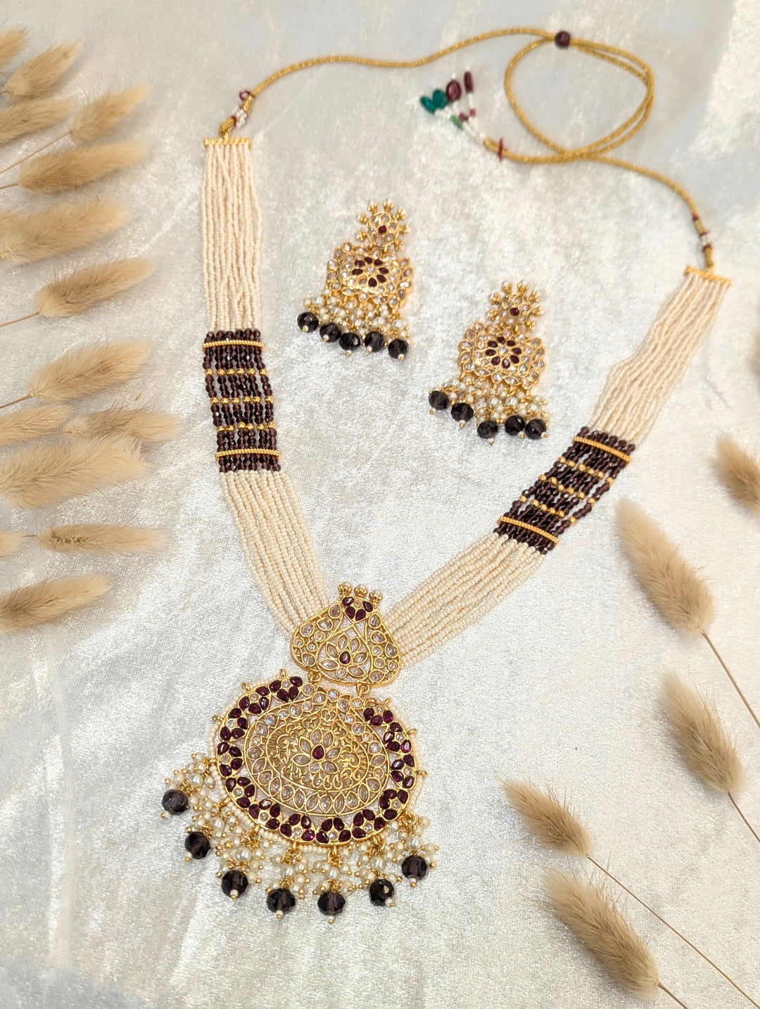 Ankita Polki Mala with Earrings