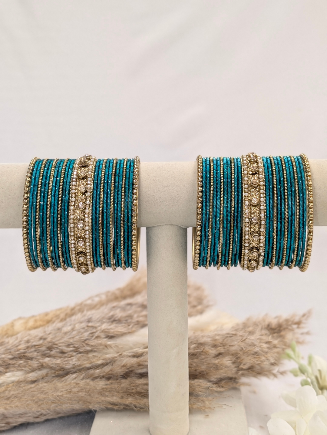 Teal Stone Bangle