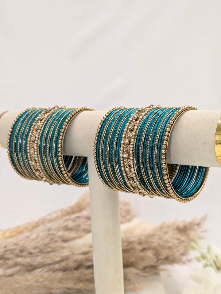 Teal Stone Bangle