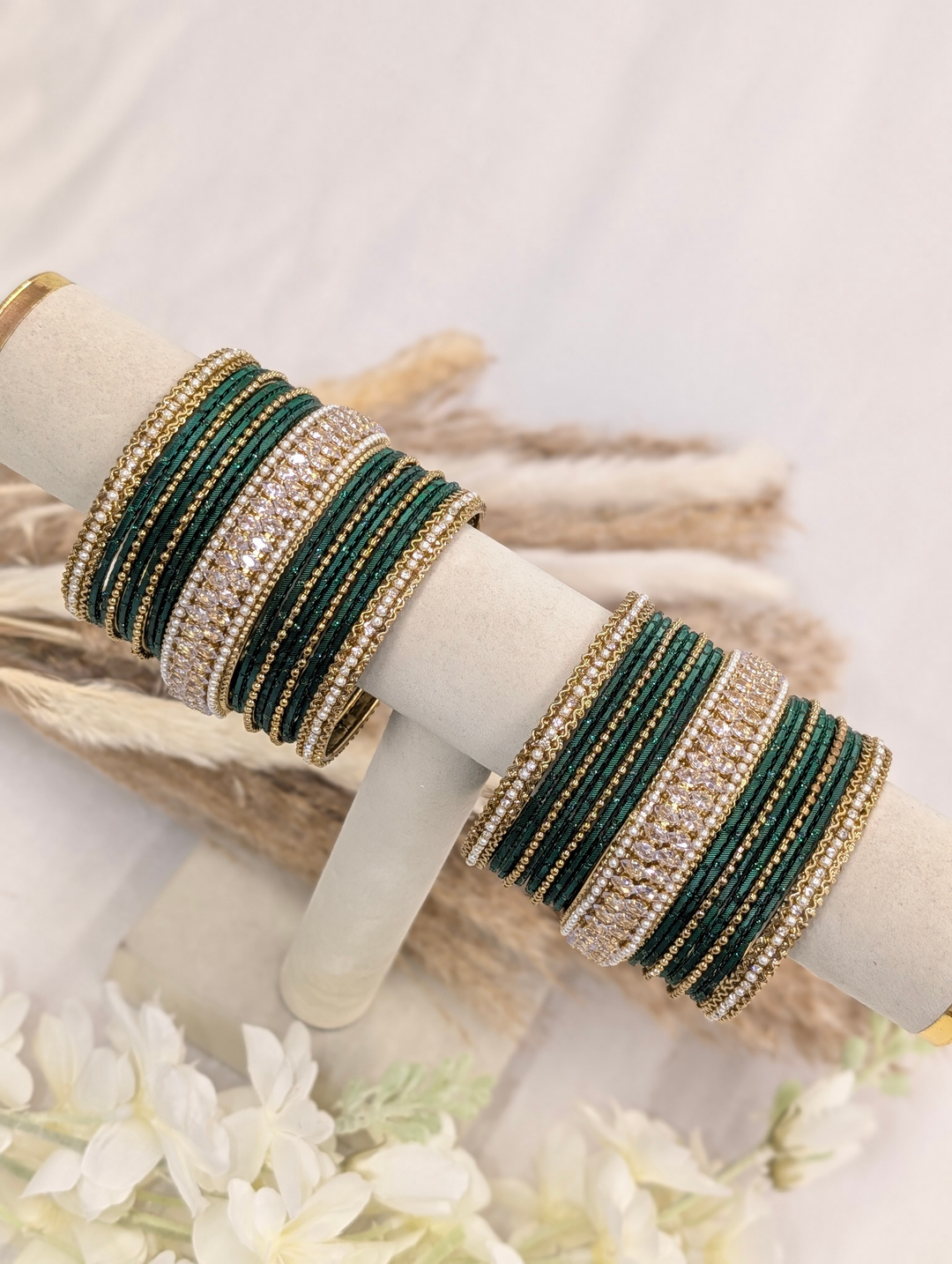 Green Stone Bangle