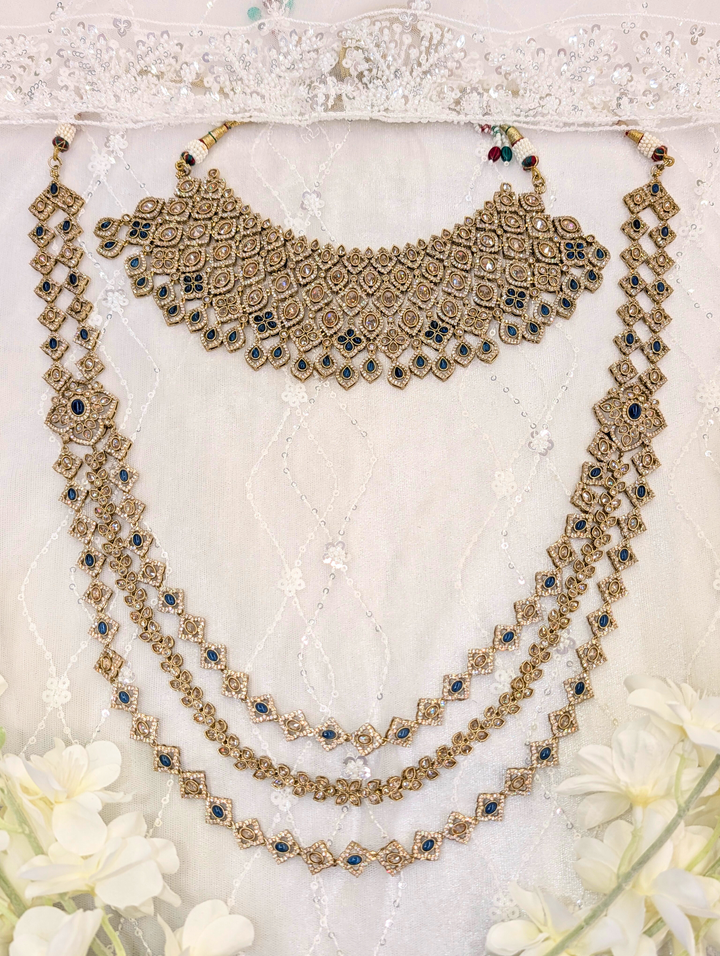 Alisha Cubic Zirconia and Polki Bridal Set