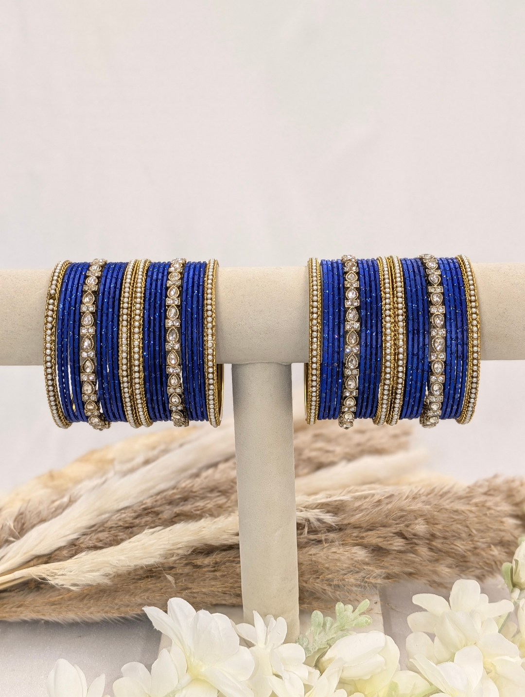 Royal Blue Polki Bangle