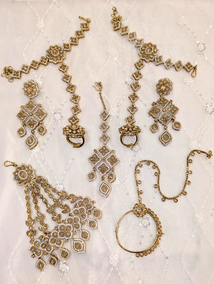 Gauri Cubic Zirconia and Polki Bridal Set
