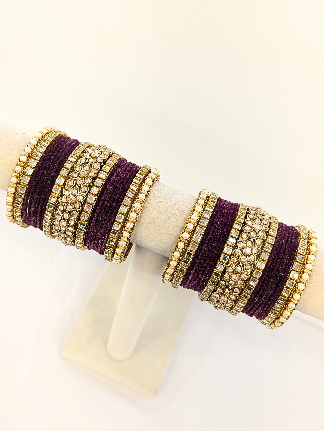 Divya Stones Bangles  - 2 HAND SET